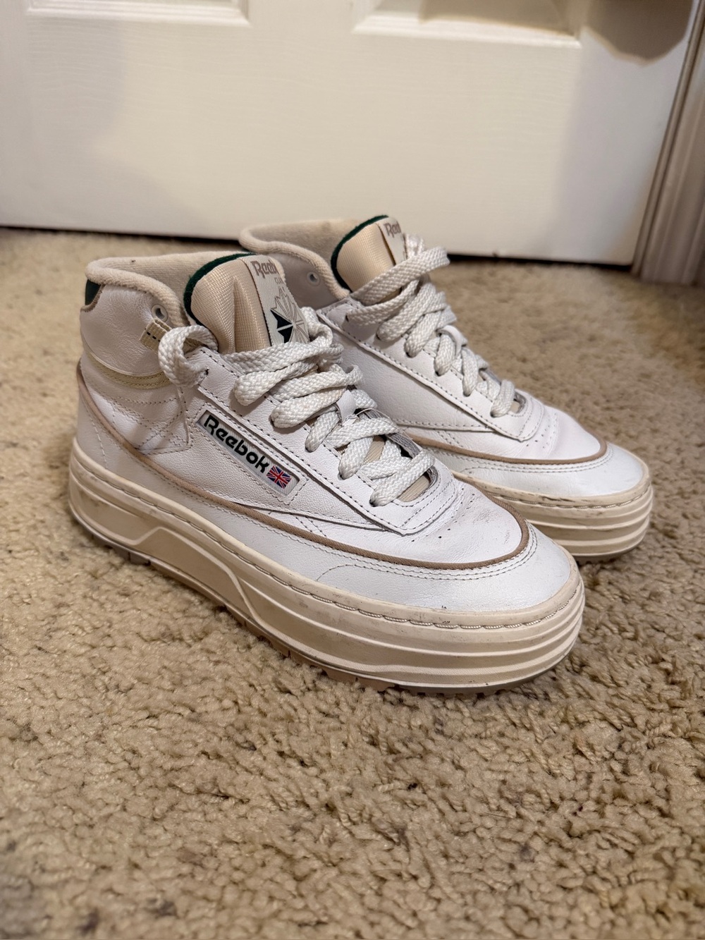 Reebok Women's Club C Double Geo Hi Heritage Sneaker Size 5
